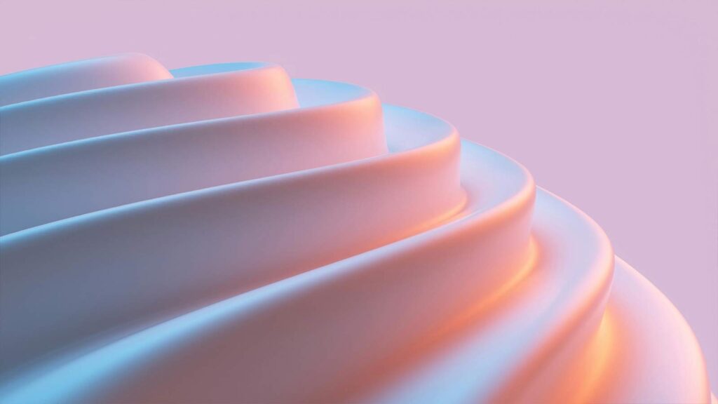a white swirly object with pink and blue light JSON