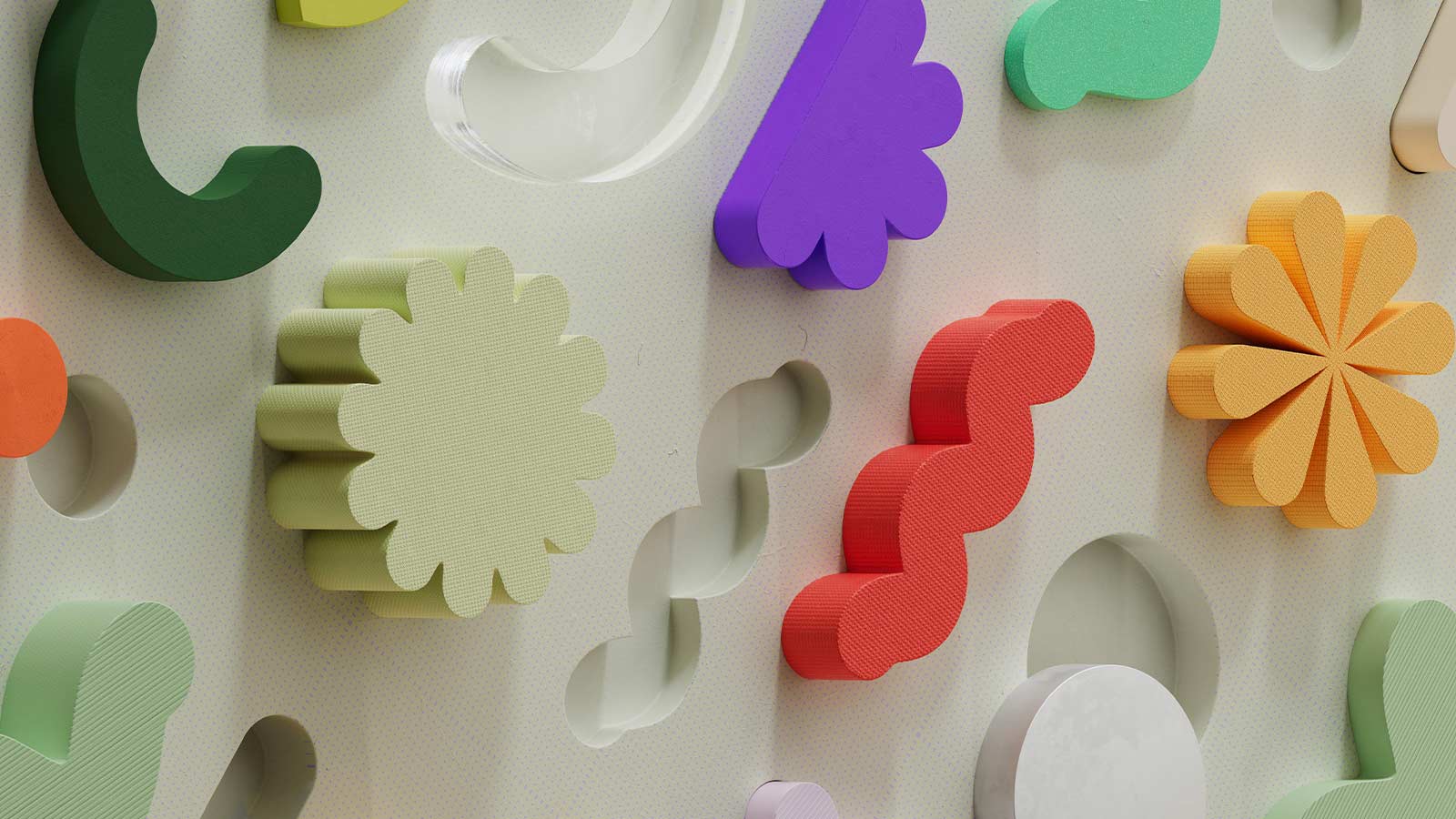 a group of colorful shapes property