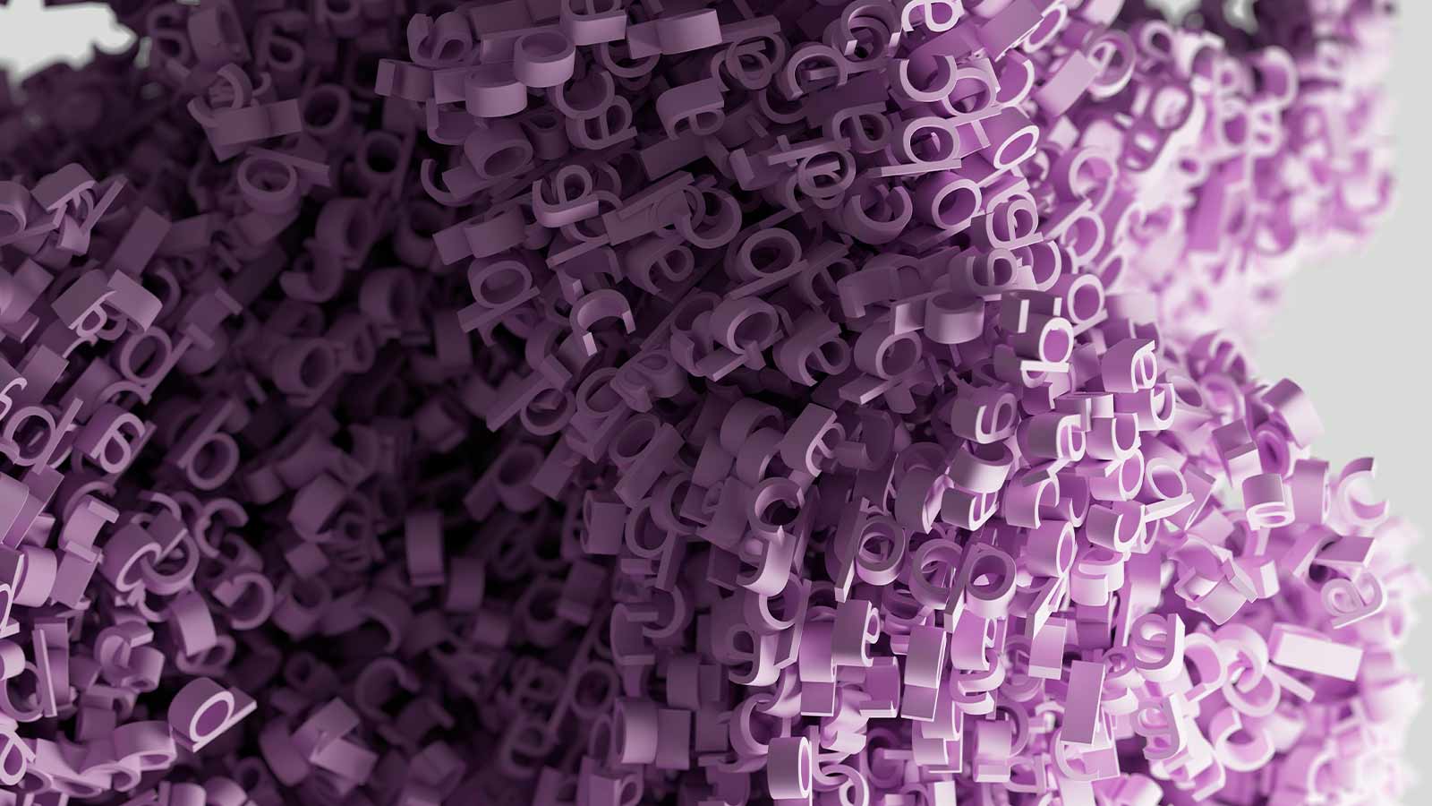 a bunch of letters in purple Title Report