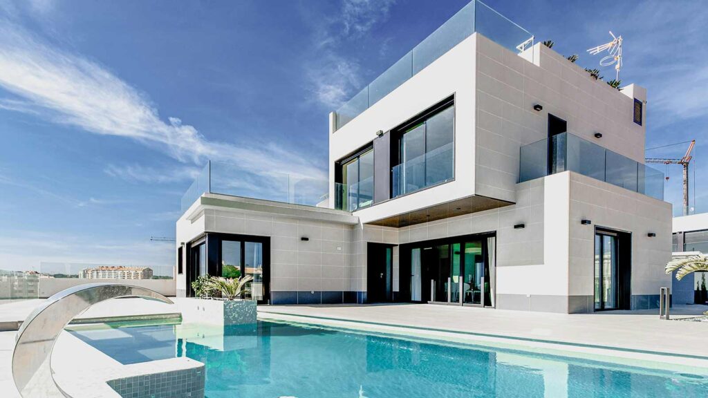 a pool in front of a house Nationwide AI Title Search
