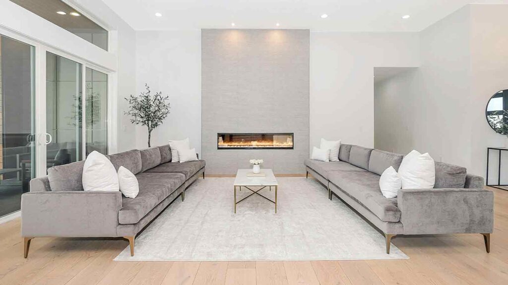 living room example of title search process